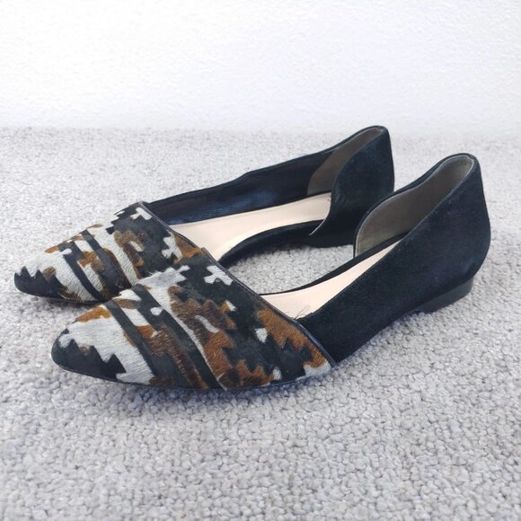 Cole Haan Grand OS Womens Size 6.5 Shoes Pointed Toe Flats Black Brown Slip On - Picture 1 of 11